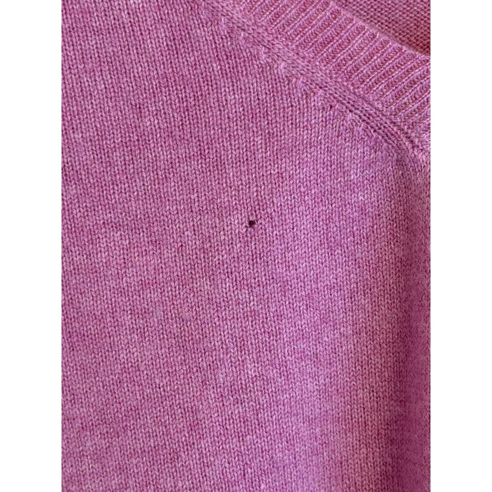 Autumn Cashmere Womens V-Neck Sweater 100% Pure Cashmere Pink Size S Long Sleeve - Picture 2 of 5